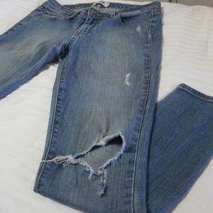 PAIGE Denim Light jeans w/ hole in knee